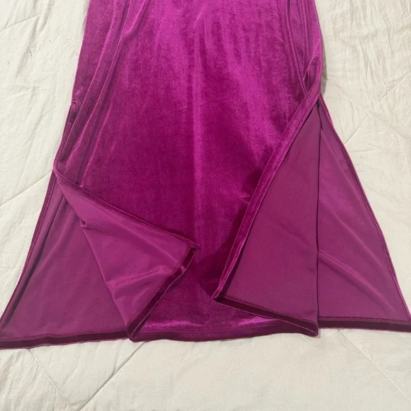 Taylor Velvet Pink Slip Dress with Elegant Draped Neck Women’s Size 16 - Picture 3 of 10